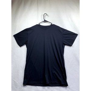 Plus Size Men Galaxy By Harvic Plain Black T-Shirt Size 2xl (819)